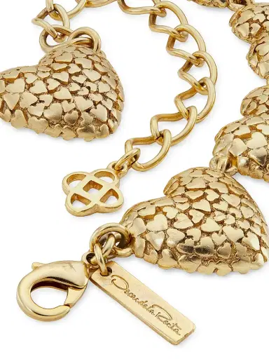Oscar de la Renta Women's Heart Clusters Goldtone Necklace | Thumbnail 3