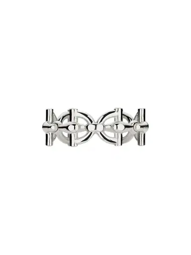 Gucci Women's Staffa Sterling Silver Stirrup Ring | Thumbnail 1 Gucci Women's Staffa Sterling Silver Stirrup Ring | Thumbnail 1
