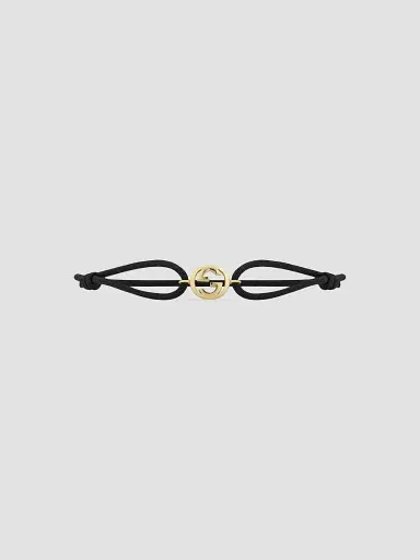 Gucci Women's Interlocking 18K Yellow Gold & Cotton Cord Bracelet | Thumbnail 2