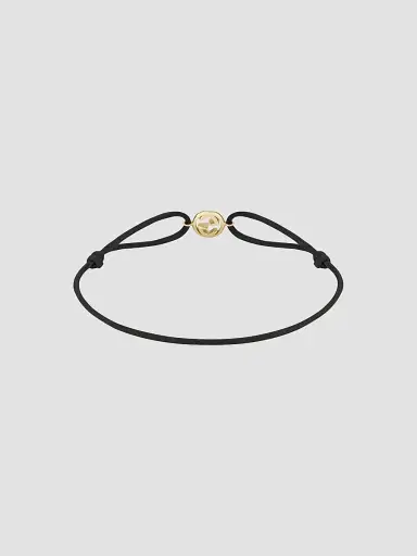 Gucci Women's Interlocking 18K Yellow Gold & Cotton Cord Bracelet | Thumbnail 3