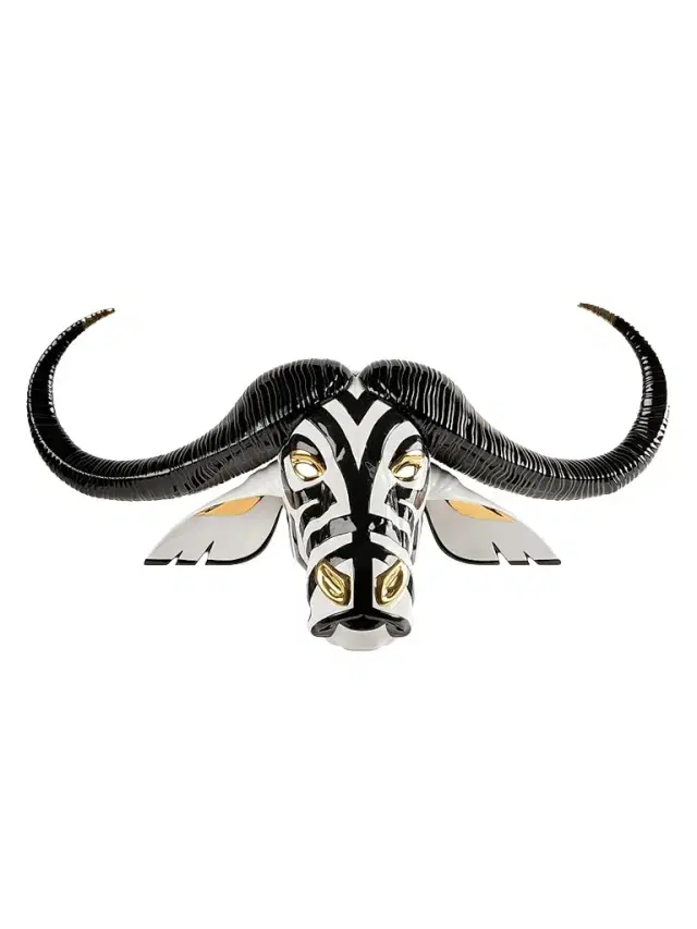Lladro Porcelain Buffalo Mask