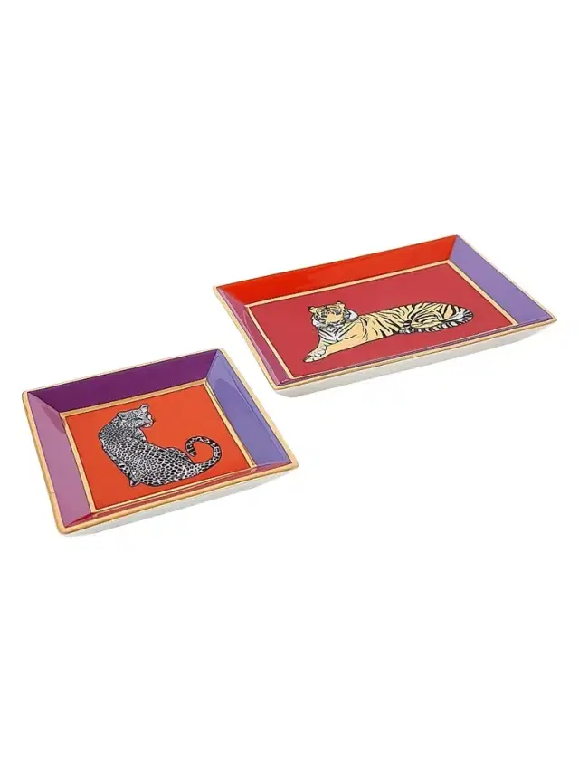 Jonathan Adler Safari Porcelain Rectangle Tray