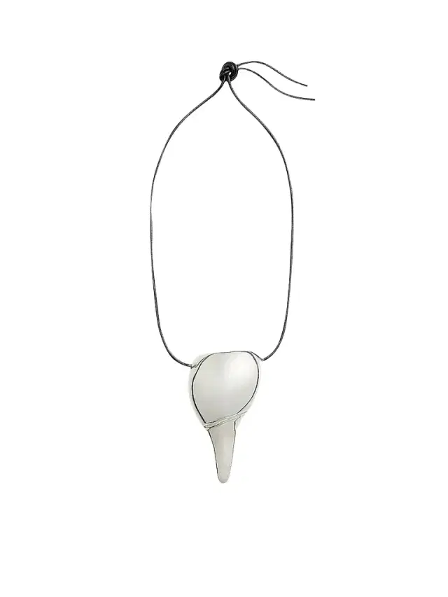 Women's Silvertone Shell Pendant Necklace