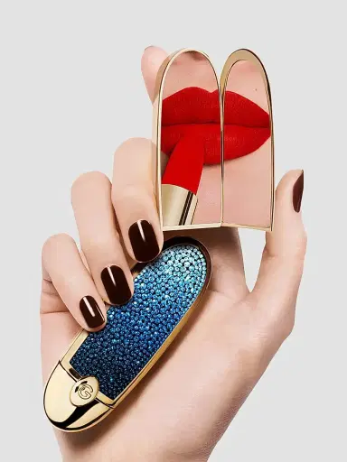 Guerlain L'Heure Bleue Rouge G Customizable Lipstick Case | Thumbnail 4