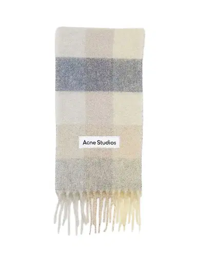 Acne Studios Men's Main Vally Checkered Fringe Scarf | Thumbnail 1