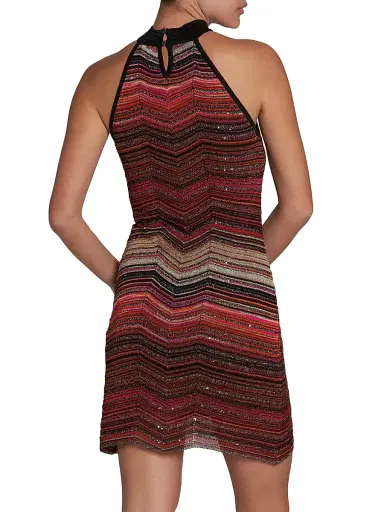 Missoni Women's Shimmer Chevron Halter Minidress | Thumbnail 5
