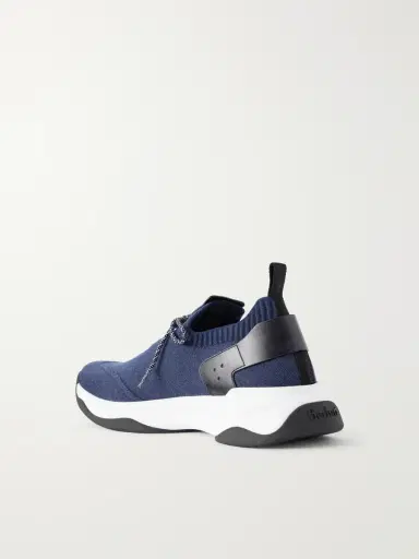 Berluti Shadow Leather-Trimmed Mesh Sneakers - Men | Thumbnail 4