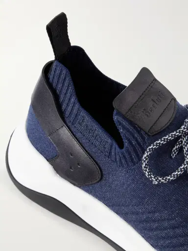 Berluti Shadow Leather-Trimmed Mesh Sneakers - Men | Thumbnail 5