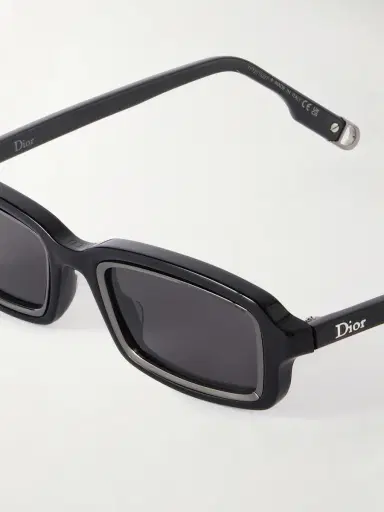 DIOR Eyewear DiorSymbol S2I Rectangular-Frame Acetate Sunglasses - Men | Thumbnail 3 DIOR Eyewear DiorSymbol S2I Rectangular-Frame Acetate Sunglasses - Men | Thumbnail 3