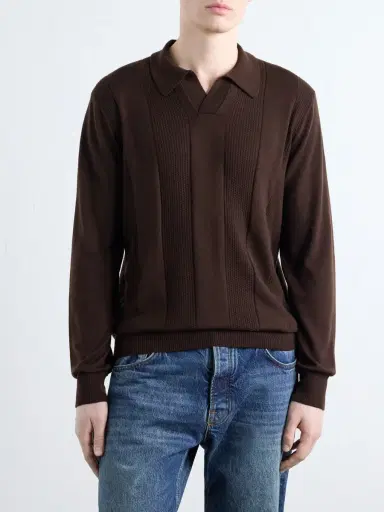Altea Virgin Wool Polo Sweater - Men | Thumbnail 3