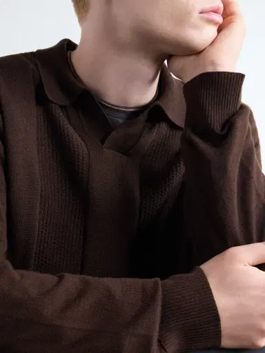 Altea Virgin Wool Polo Sweater - Men | Thumbnail 5