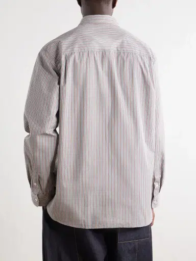A.P.C. Malo Striped Cotton-Poplin Shirt - Men | Thumbnail 4