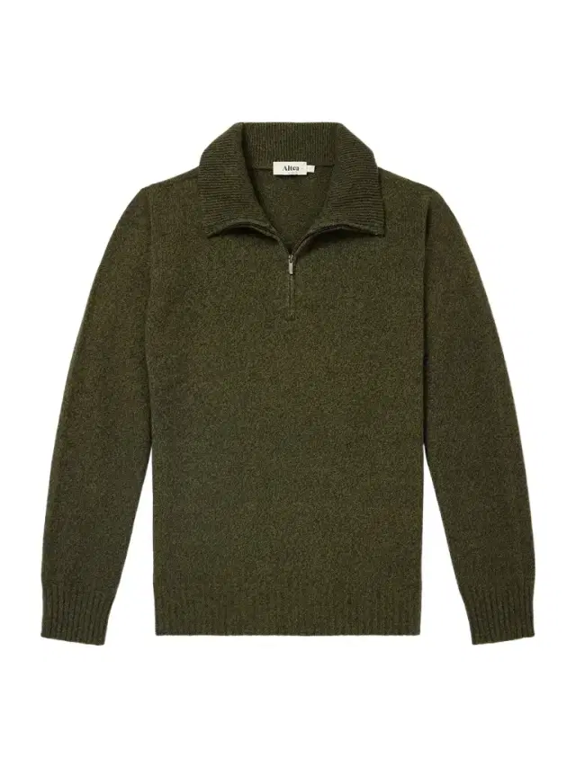 Altea Wool and Cashmere-Blend Half-Zip Sweater - Men