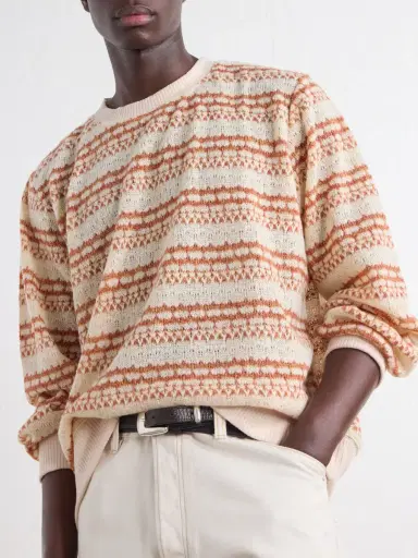 Corridor Striped Pointelle-Knit Sweater - Men | Thumbnail 5
