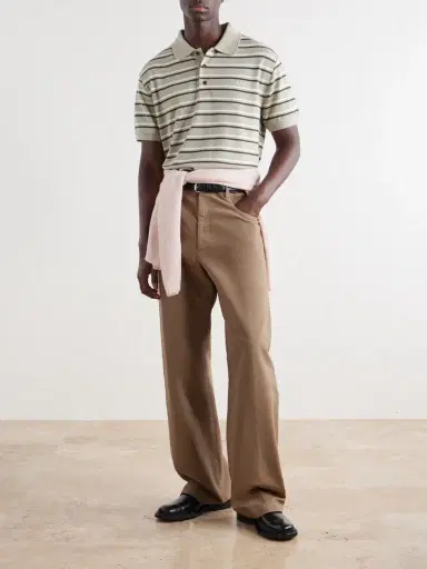 A.P.C. Joe Striped Cotton-Piqué Polo Shirt - Men | Thumbnail 2