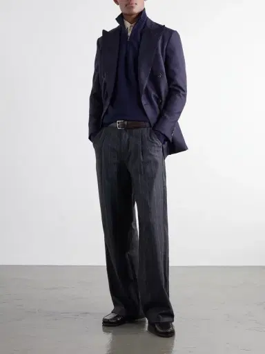 Thom Sweeney Cashmere Half-Zip Sweater - Men | Thumbnail 2
