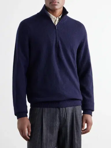 Thom Sweeney Cashmere Half-Zip Sweater - Men | Thumbnail 3