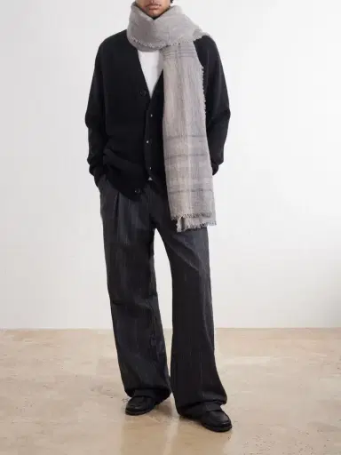Johnstons of Elgin Kerrera Checked Cashmere Scarf - Men | Thumbnail 2 Johnstons of Elgin Kerrera Checked Cashmere Scarf - Men | Thumbnail 2