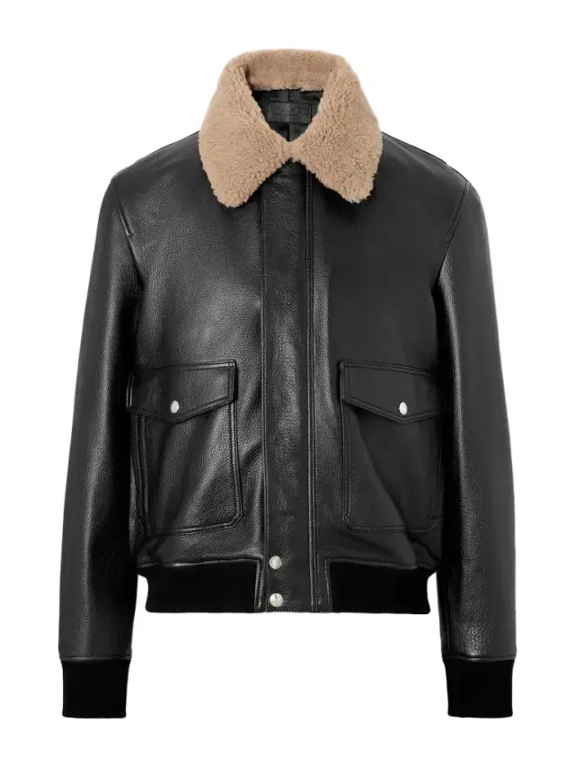 MR P. Shearling-Trimmed Full-Grain Leather Blouson Jacket - Men