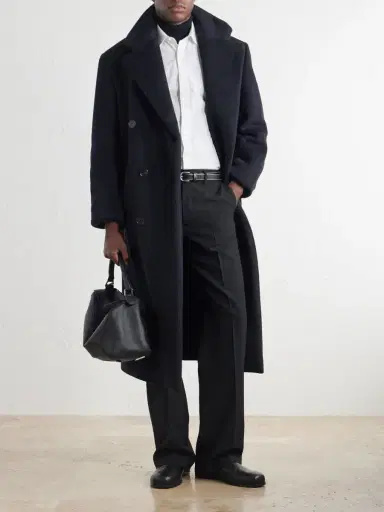 Loewe Double-Breasted Wool and Lama-Blend Coat - Men | Thumbnail 2