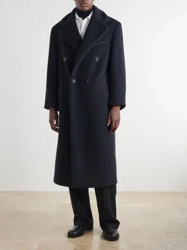 Loewe Double-Breasted Wool and Lama-Blend Coat - Men | Thumbnail 3