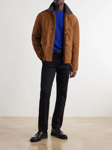MR P. Leather-Trimmed Suede Jacket - Men | Thumbnail 2 MR P. Leather-Trimmed Suede Jacket - Men | Thumbnail 2