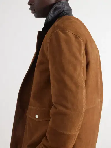 MR P. Leather-Trimmed Suede Jacket - Men | Thumbnail 5 MR P. Leather-Trimmed Suede Jacket - Men | Thumbnail 5