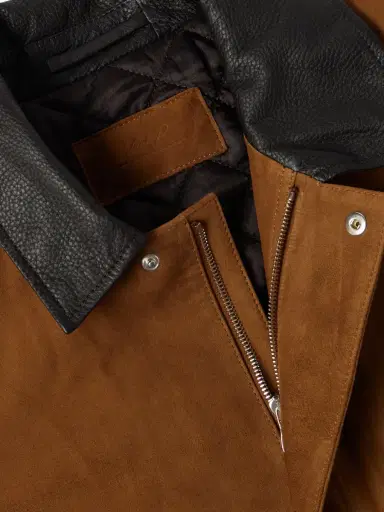 MR P. Leather-Trimmed Suede Jacket - Men | Thumbnail 6 MR P. Leather-Trimmed Suede Jacket - Men | Thumbnail 6