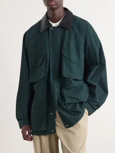 Aimé Leon Dore Leather-Trimmed Cotton-Blend Jacket - Men | Thumbnail 3