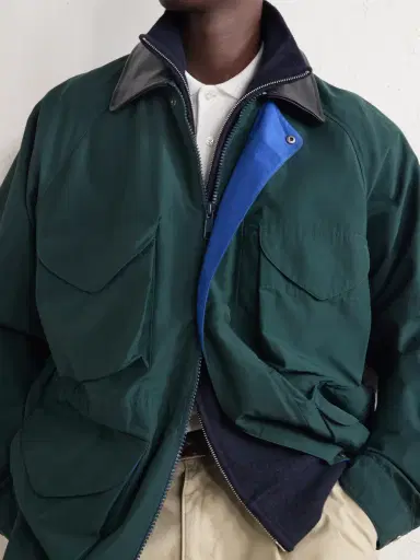 Aimé Leon Dore Leather-Trimmed Cotton-Blend Jacket - Men | Thumbnail 5