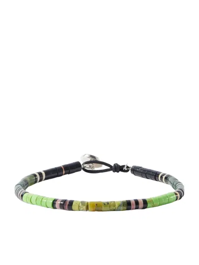 Peyote Bird Orilla Verde Sterling Silver Multi-Stone Bracelet - Men