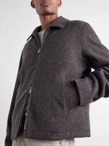 MR P. Herringbone Wool, Silk and Cashmere-Blend Blouson Jacket - Men | Thumbnail 5 MR P. Herringbone Wool, Silk and Cashmere-Blend Blouson Jacket - Men | Thumbnail 5