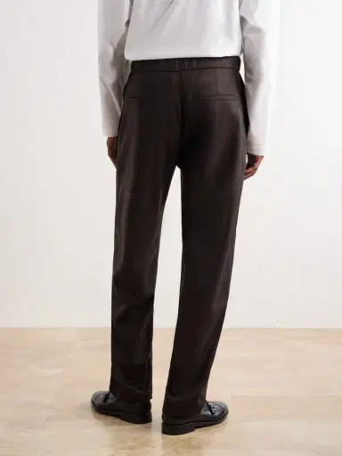 De Bonne Facture Lounge Straight-Leg Wool Drawstring Trousers - Men | Thumbnail 4