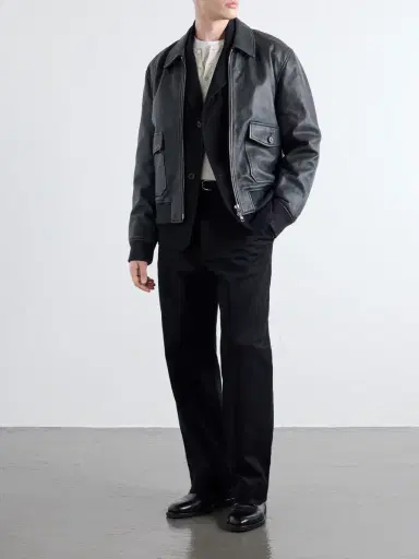 OFFICINE GÉNÉRALE Cesario Grained Leather Jacket - Men | Thumbnail 2