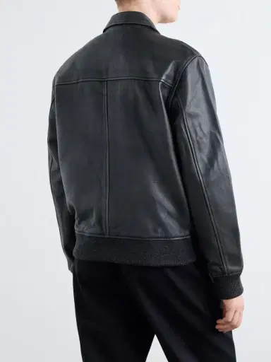 OFFICINE GÉNÉRALE Cesario Grained Leather Jacket - Men | Thumbnail 4