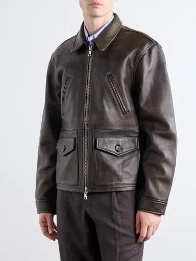 OFFICINE GÉNÉRALE Mori Leather Jacket - Men | Thumbnail 3