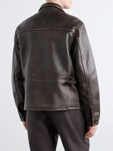 OFFICINE GÉNÉRALE Mori Leather Jacket - Men | Thumbnail 4