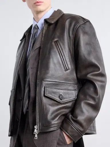 OFFICINE GÉNÉRALE Mori Leather Jacket - Men | Thumbnail 5