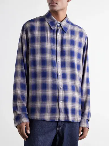 Corridor Mirabelle Checked Rayon Shirt - Men | Thumbnail 3