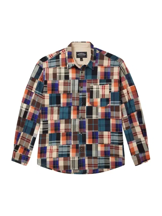 FrizmWORKS Patchwork Checked Cotton Shirt - Men