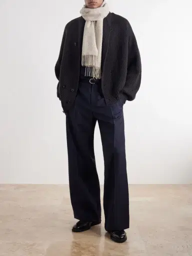 Johnstons of Elgin Fringed Cashmere Scarf - Men | Thumbnail 2 Johnstons of Elgin Fringed Cashmere Scarf - Men | Thumbnail 2