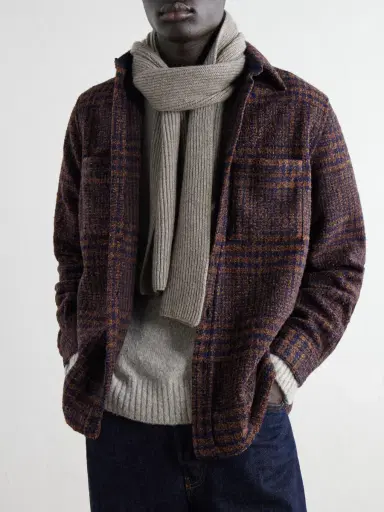 Johnstons of Elgin Ribbed Cashmere Scarf - Men | Thumbnail 3 Johnstons of Elgin Ribbed Cashmere Scarf - Men | Thumbnail 3