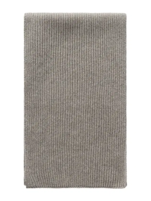 Johnstons of Elgin Ribbed Cashmere Scarf - Men