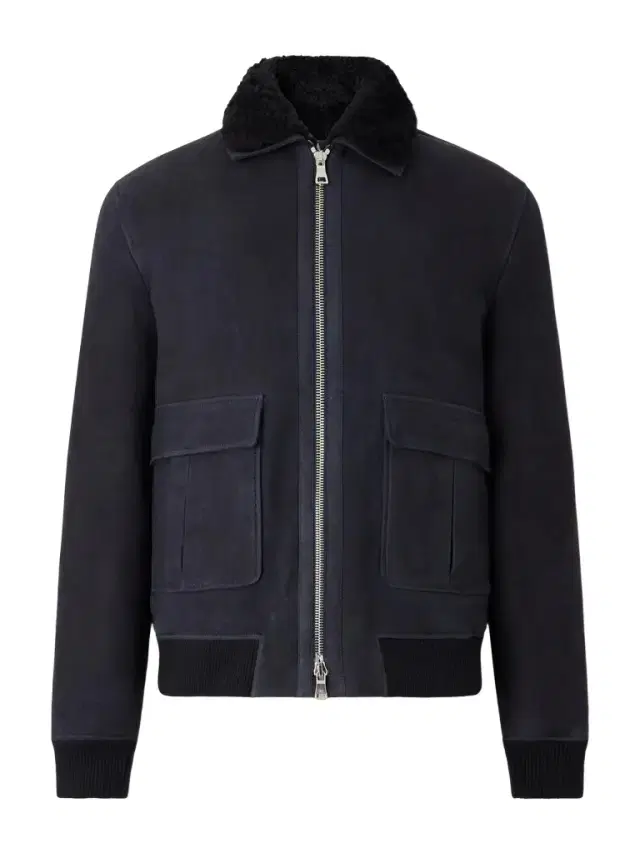 MR P. Shearling-Trimmed Suede Bomber Jacket - Men