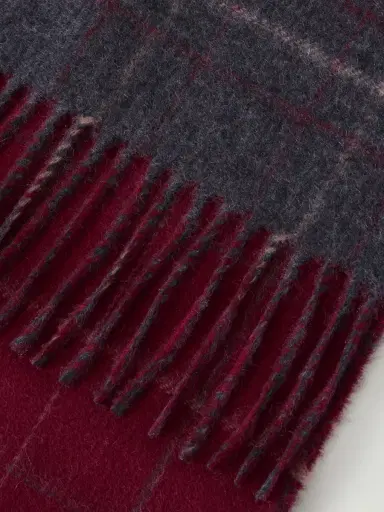 Johnstons of Elgin Urquhart Checked Cashmere Scarf - Men | Thumbnail 4 Johnstons of Elgin Urquhart Checked Cashmere Scarf - Men | Thumbnail 4