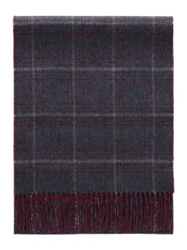 Johnstons of Elgin Urquhart Checked Cashmere Scarf - Men | Thumbnail 1 Johnstons of Elgin Urquhart Checked Cashmere Scarf - Men | Thumbnail 1