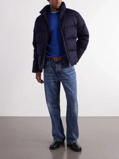 Burberry Logo-Appliqué Quilted Cashmere Down Jacket - Men | Thumbnail 2 Burberry Logo-Appliqué Quilted Cashmere Down Jacket - Men | Thumbnail 2