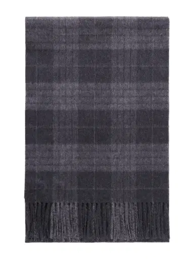 Johnstons of Elgin Glamis Fringed Checked Cashmere Scarf - Men | Thumbnail 1 Johnstons of Elgin Glamis Fringed Checked Cashmere Scarf - Men | Thumbnail 1