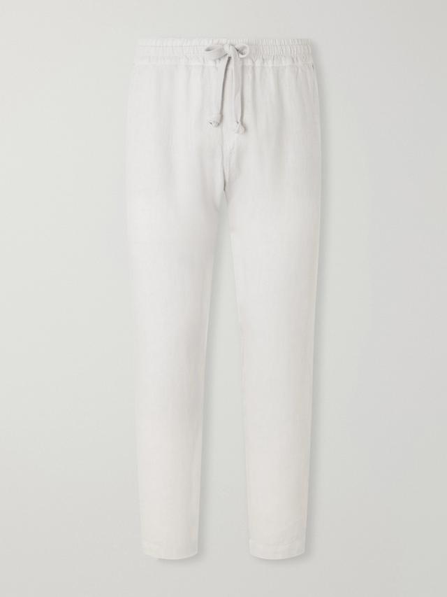 FEDELI Straight-Leg Linen Drawstring Trousers - Men