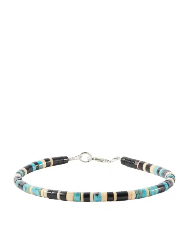 Peyote Bird Yellowstone Sterling Silver Multi-Stone Bracelet - Men